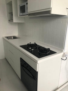 HDB Resale Three Room Flat White Kitchen