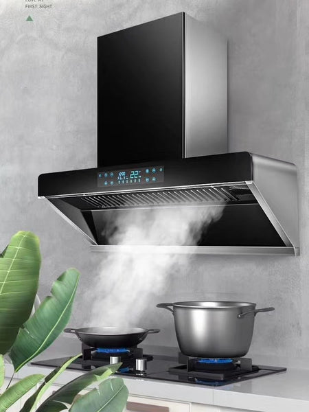 Stainless Steel Low Chimney Hood Soft Touch Switches